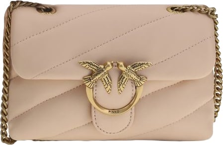 Pinko Pink Quilted Leather Mini Love Baby Puff Shoulder Bag