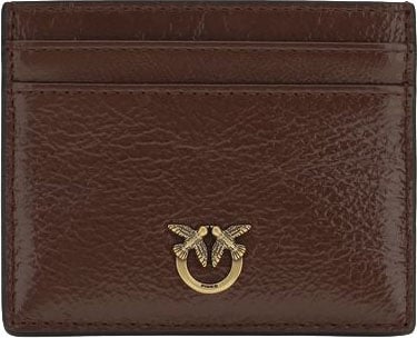 Pinko PINKO Bordeaux Calf Leather Bos Taurus Wallet