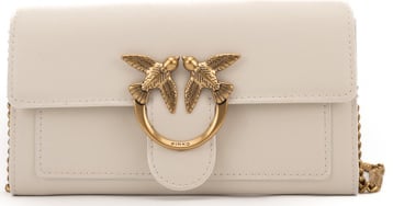 Pinko Love One Wallet C Bianco Antique Gold
