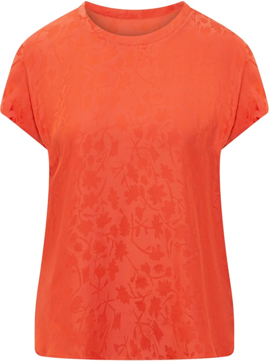 Pinko Blusa a Maniche Corte con Motivo Floreale