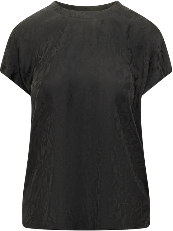 Pinko Blusa a Maniche Corte con Motivo Floreale