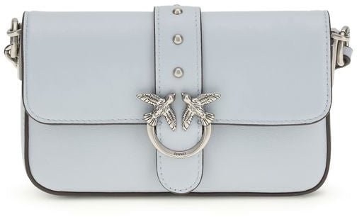 Pinko PINKO Blue Calf Leather Bos Taurus Shoulder Bag