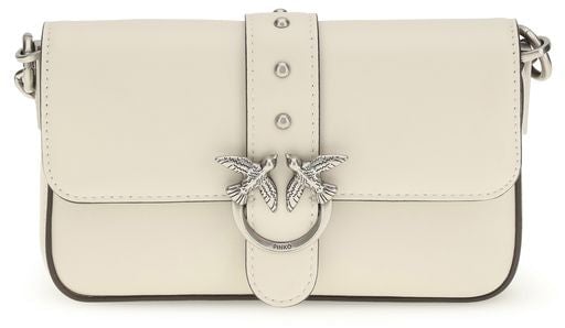 Pinko PINKO White Calf Leather Bos Taurus Shoulder Bag