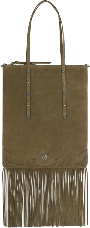 Pinko PINKO Bicolor Calf Leather Bos Taurus Shoulder Bag