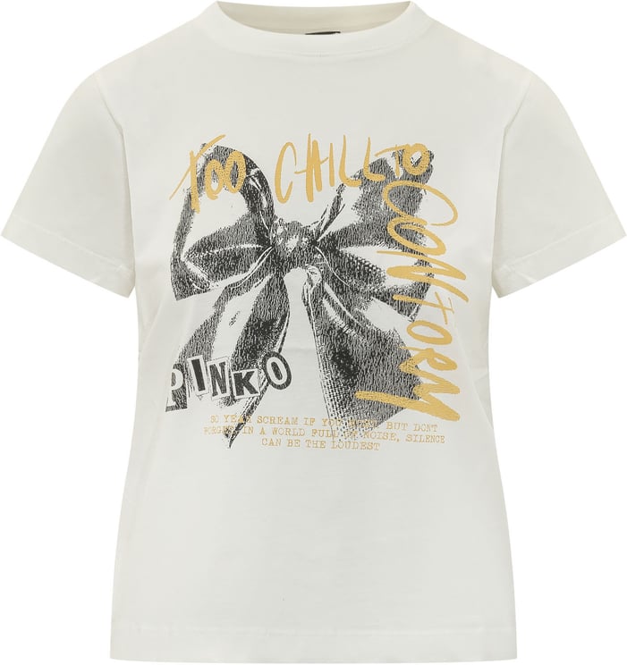 Pinko T-shirt Girocollo con Applicazione