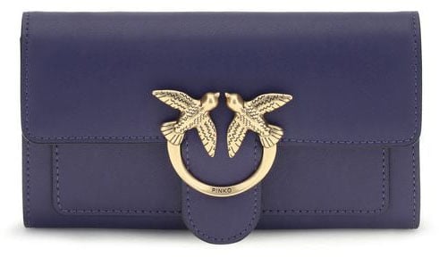 Pinko PINKO Blue Calf Leather Bos Taurus Wallet