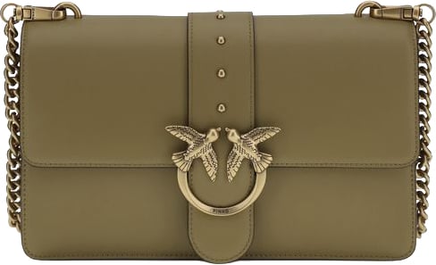 Pinko PINKO Bicolor Calf Leather Bos Taurus Shoulder Bag