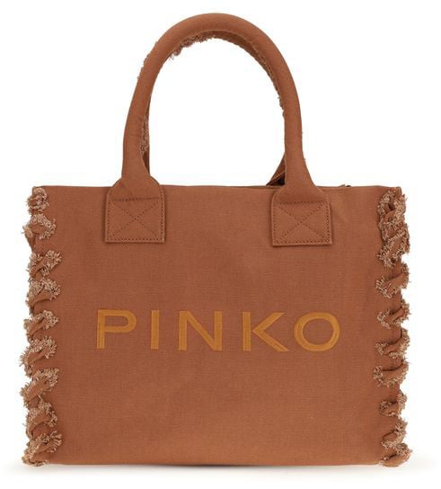 Pinko PINKO Brown Cotton Shoulder Bag
