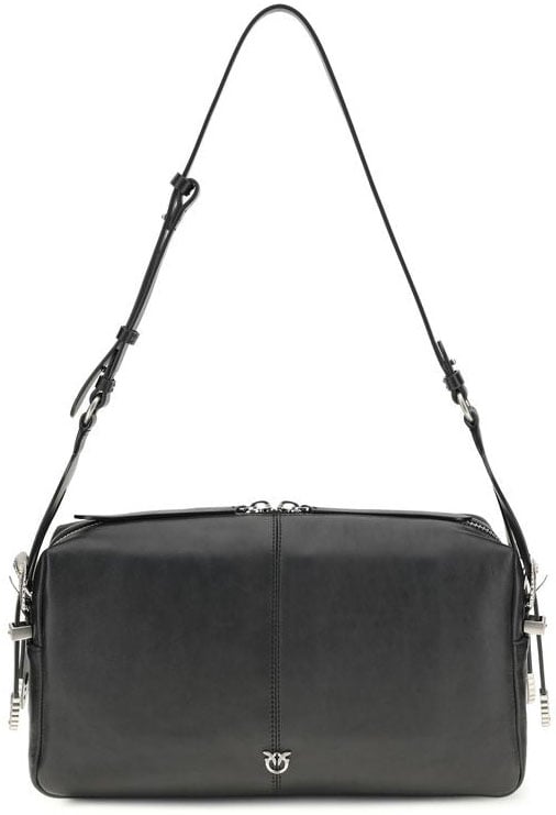 Pinko PINKO Black Calf Leather Bos Taurus Shoulder Bag