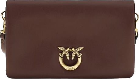 Pinko PINKO Purple Calf Leather Bos Taurus Shoulder Bag