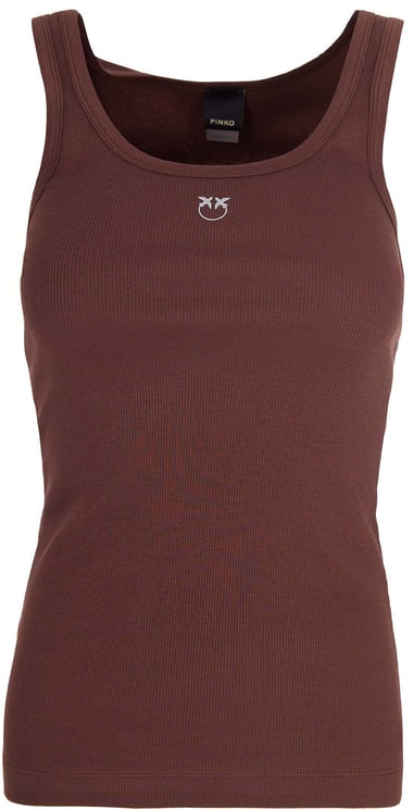 Pinko T-Shirts And Polos Marrone Terra X Piante