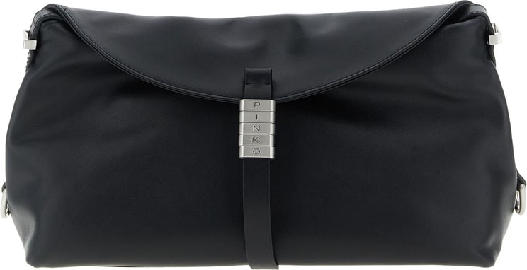 Pinko PINKO Black Goatskin Shoulder Bag