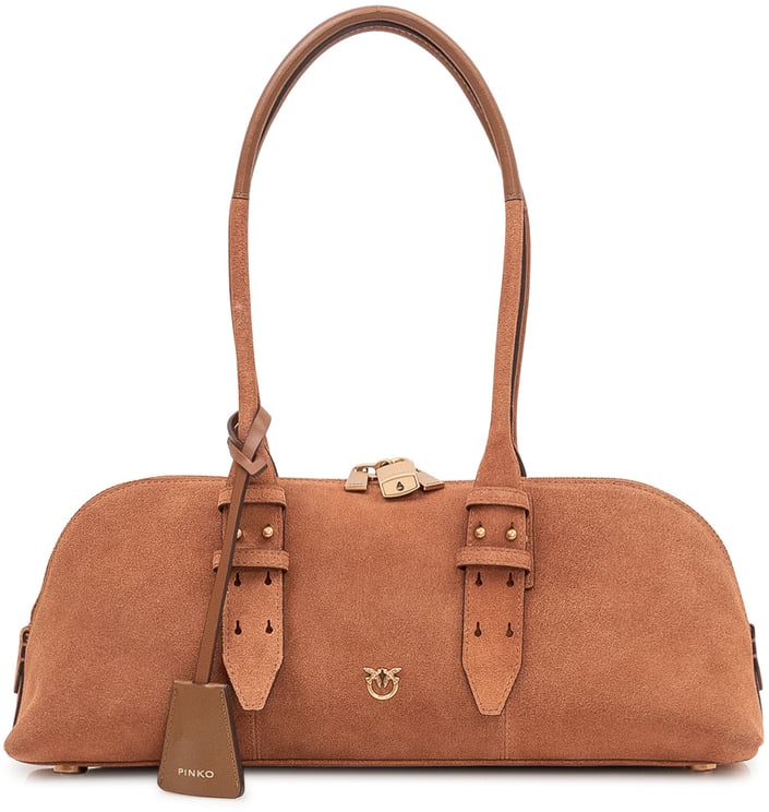 Pinko Borsa Bowling Baguette con Manici e Zip