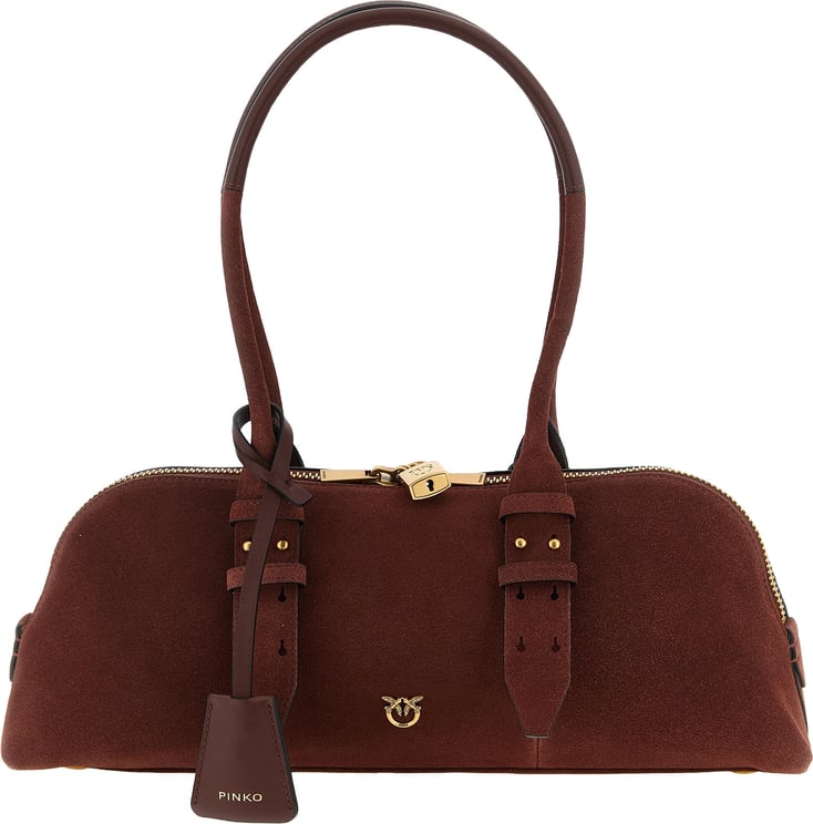 Pinko PINKO Bordeaux Cowhide Shoulder Bag