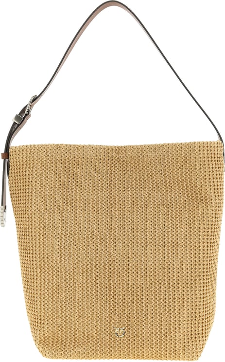 Pinko PINKO Beige Cowhide Shoulder Bag