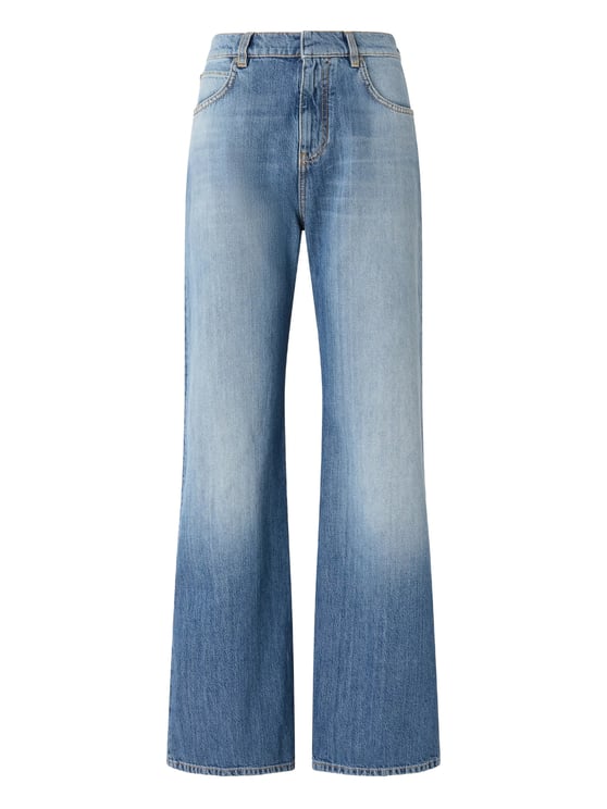 Pinko Faded Blue Wanda High-Waist Wide-Leg Jeans