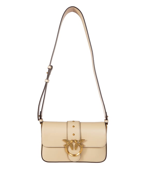 Pinko One Mini Slouchy Smooth Shoulder Bag