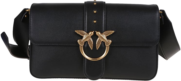 Pinko Love One Classic Slouchy Fl Nero-Antique Gold