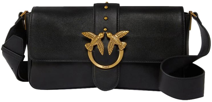 Pinko Love One Classic Slouchy Fl Nero-Antique Gold