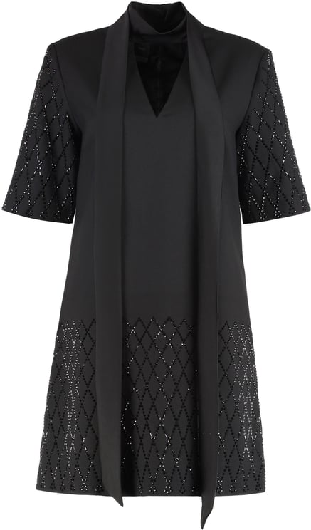 Pinko T-shirt dress with rhinestones