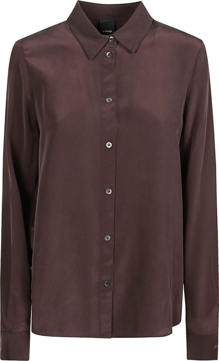 Pinko Crackers Long Sleeve Shirt Brown