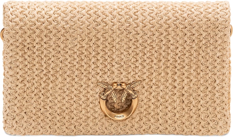 Pinko Borsa Click Soft con Patta e Trama Intrecciata
