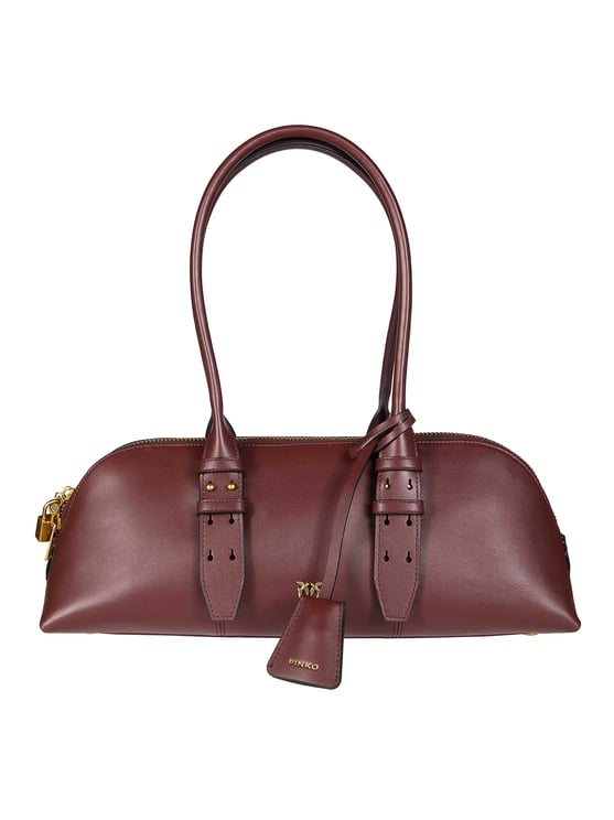 Pinko Bowling Baguette Big Smooth Handbag