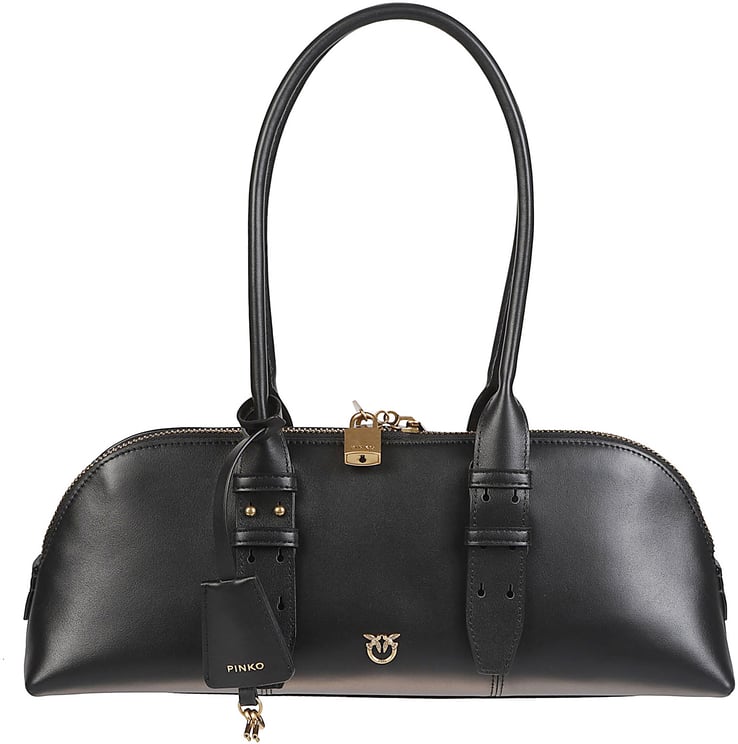 Pinko Escape Bowling Baguette Big Bag Black