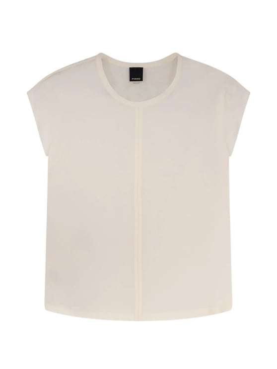 Pinko Blossom Boxy Short-Sleeved Fabric T-shirt