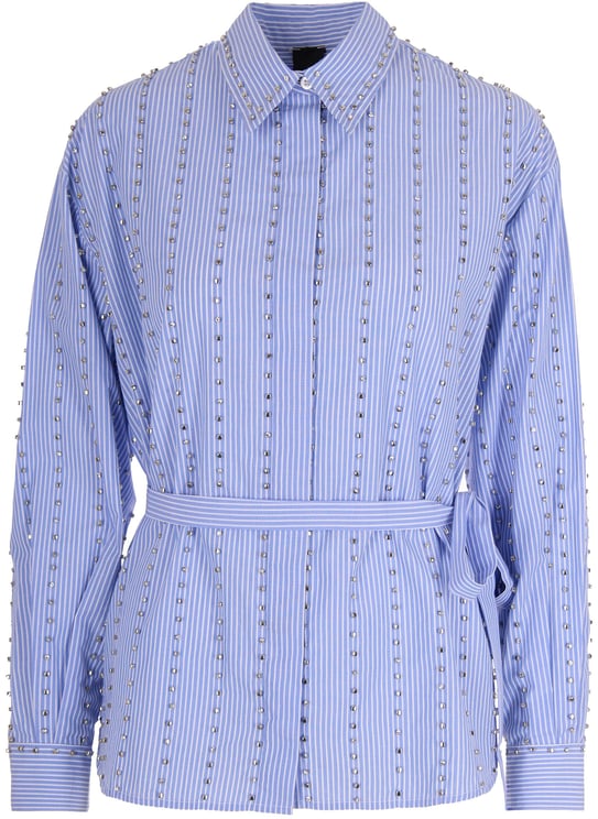 Pinko Shirts Bianco/Azzurro