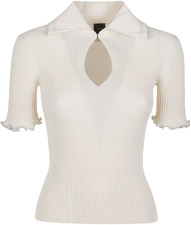 Pinko Calore Polo Neck T-shirt White