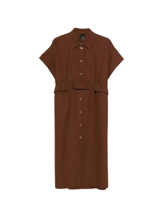 Pinko Alesha Midi Wide-Sleeve Fabric Dress