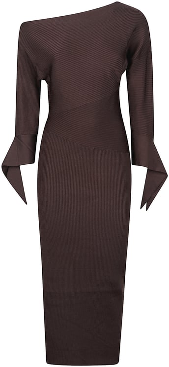 Pinko Brina Long Dress Brown