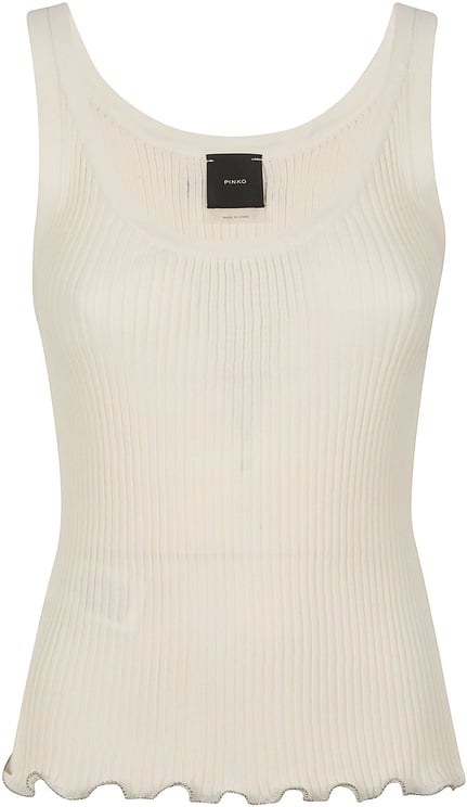 Pinko Mulinello Tank Top White