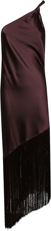 Pinko Kiwi One Shoulder Long Dress Red