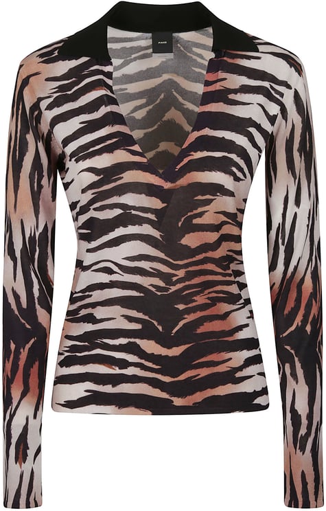 Pinko Erosione V Neck Sweater Brown