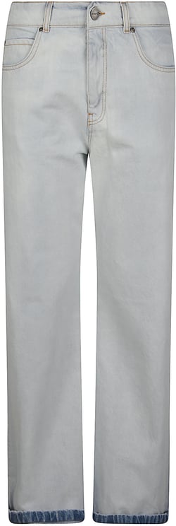 Pinko Wanda Waist Down Wide Leg Jeans White