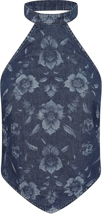 Pinko PINKO URLO TOP LIGHT DENIM ALLOVER