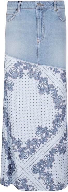 Pinko Fuga Long Skirt Blue