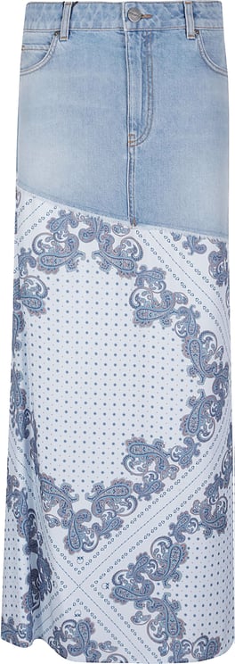 Pinko Fuga Long Skirt Blue