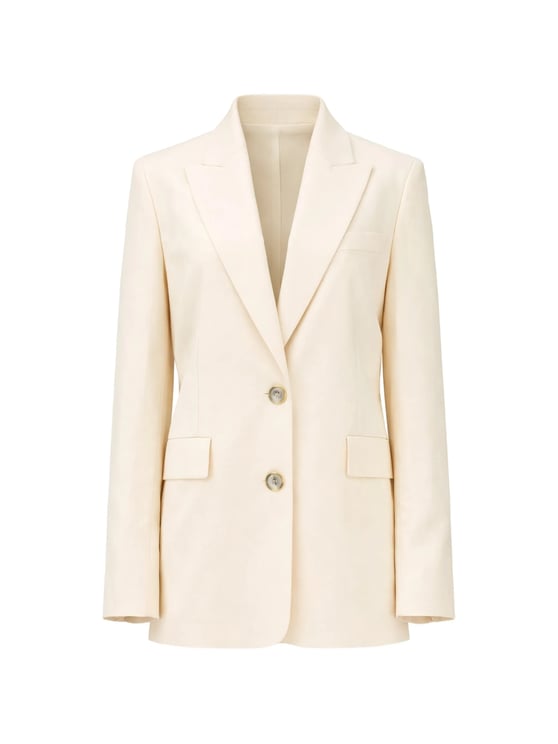 Pinko Neutral Faith Tailored Cotton Blazer
