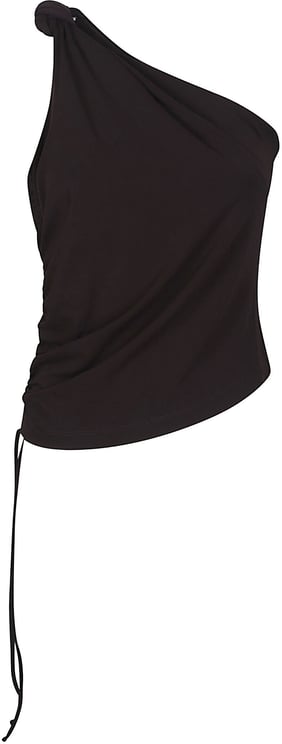 Pinko Kristel One Shoulder Top Brown