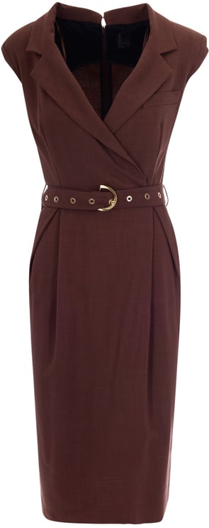 Pinko Dresses Marrone Terra X Piante