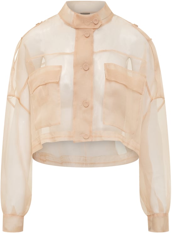 Pinko Giacca caban corta in organza Longan