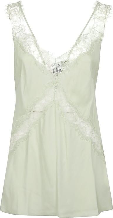 Pinko Lydia V Neck Top Green
