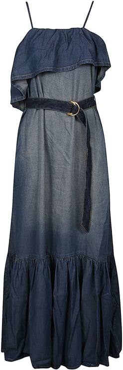 Pinko Chiarodiluna Long Dress Blue
