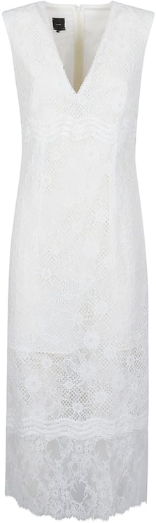 Pinko Audrey Midi Dress White