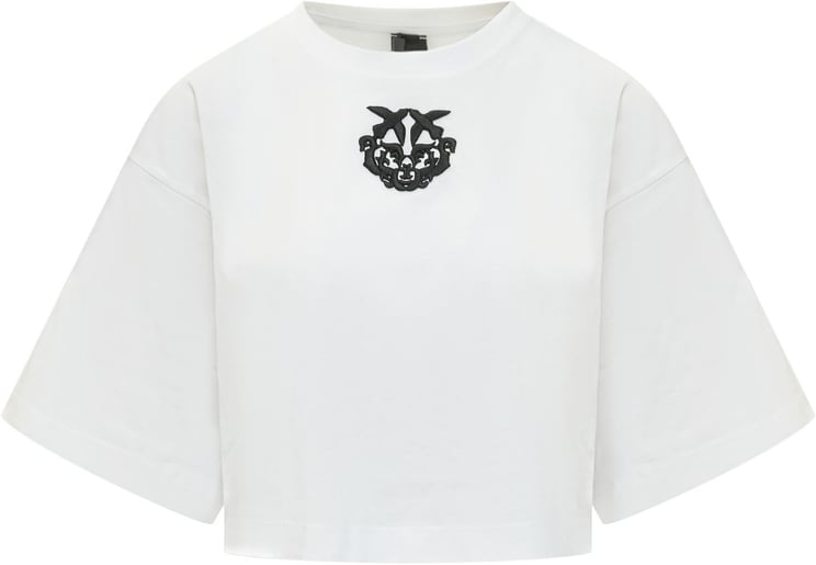 Pinko T-shirt Crop con Logo