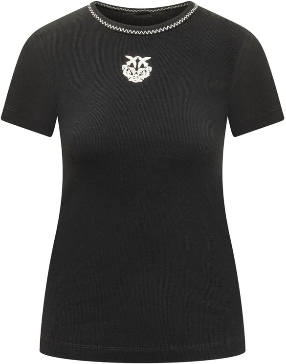Pinko T-shirt a Coste con Logo