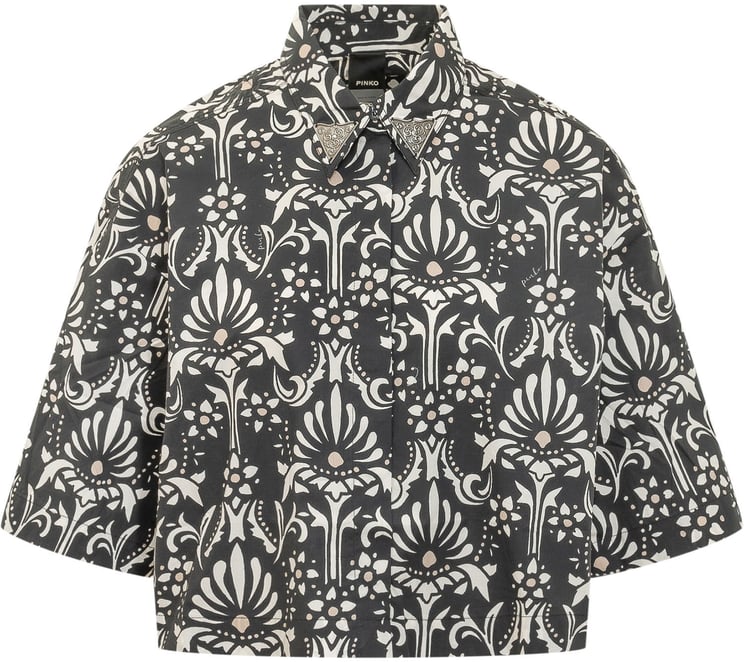 Pinko Camicia a Maniche Corte con Stampa